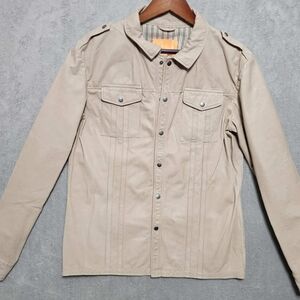 Blink Tan Leather Utility Jacket Women Size Medium